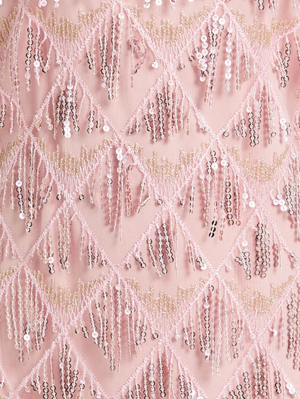 Showpo SHOOK MINI DRESS Cami Sequin Fringe Dress In Pink Sequin size 10 NWT - Picture 5 of 10